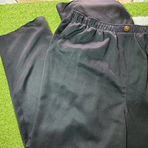 ALIA Sport Black Comfort Stretch Waist 2 Pocket Slip-On Polyester Pants, Size 18